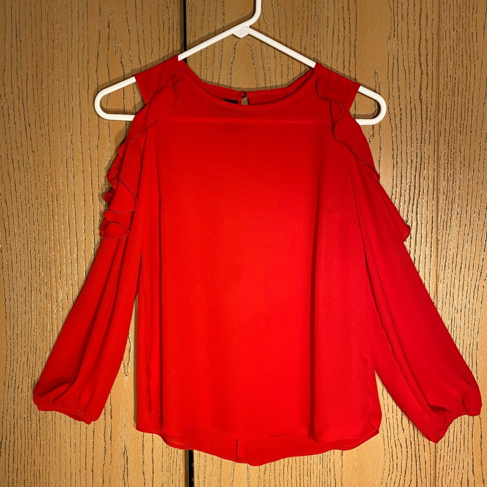 Iz Byer Off The Shoulder Red Blouse